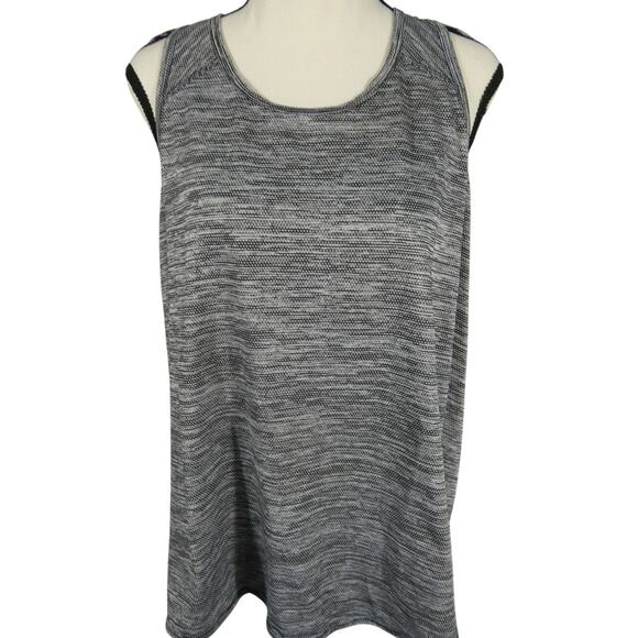 Danskin Now Women's Racerback XL Tank Gray Black White Yoga - Picture 1 of 8